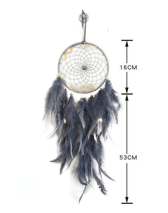 Jewelry WholesaleWholesale Wall Decoration Feather Iron Hoop Dreamcatcher MOQ≥2 JDC-DC-MengS010 Dreamcatcher 萌颂 %variant_option1% %variant_option2% %variant_option3%  Factory Price JoyasDeChina Joyas De China