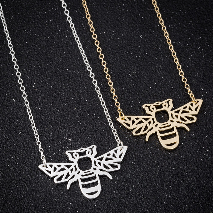 Wholesale Necklaces Stainless Steel Hollow Bee JDC-NE-SS027