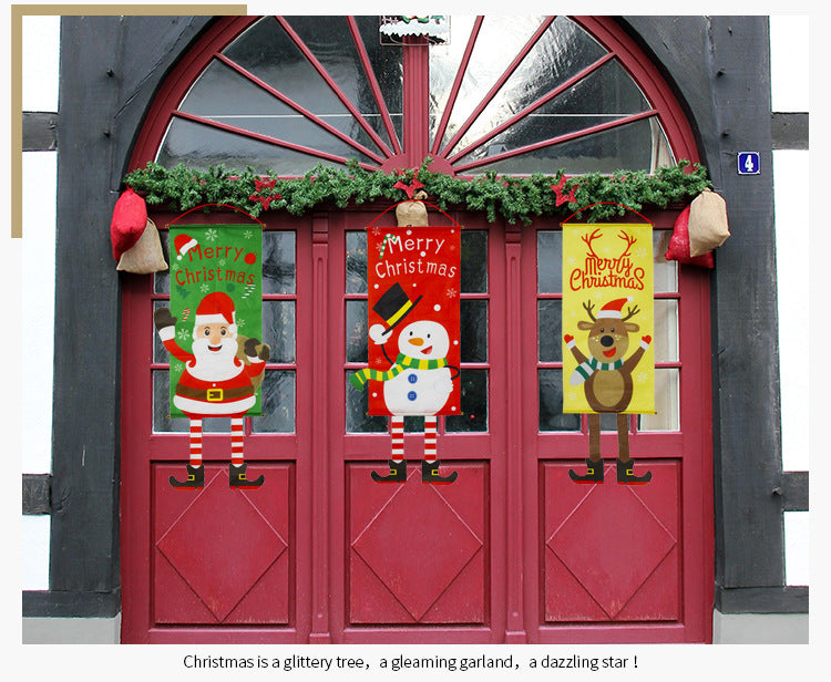 Fabricación decorativa de Navidad al por mayor Piernas colgantes de las banderas colgantes Pendientes MOQ≥2 JDC-DCN-HB015
