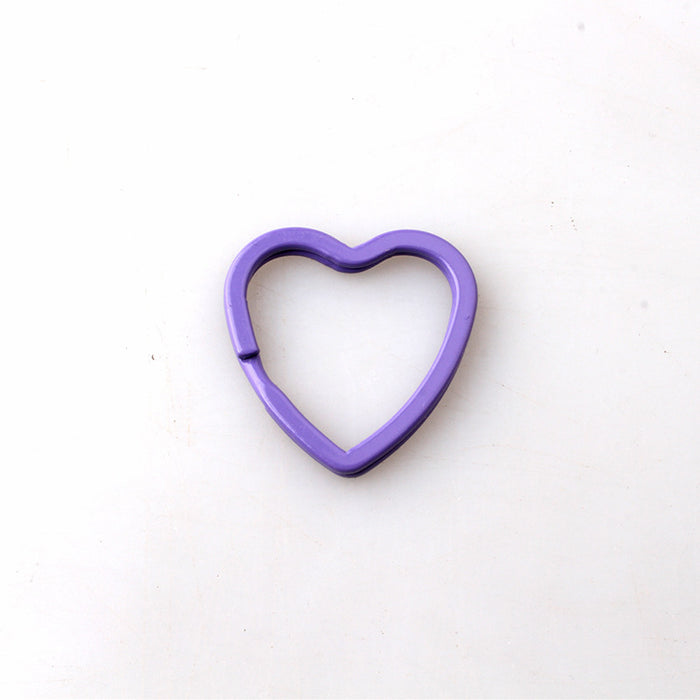 Wholesale Iron Paint Color Pentagonal Heart Keychain DIY Accessories JDC-KC-ZYing004