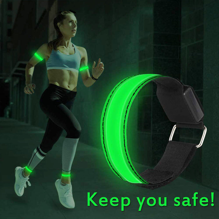 Wholesale USB Charging Rechargeable LED Nylon Webbing Night Running Outdoor Sports Running Light JDC-FT-XuanD001