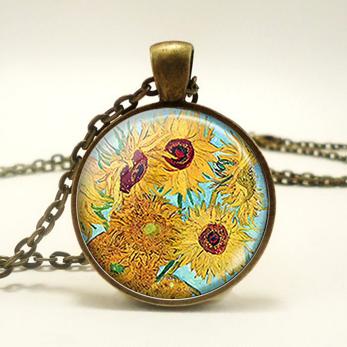 Wholesale Necklaces Alloy Van Gogh Star Time Gemstone MOQ≥2 JDC-NE-ZaoY001