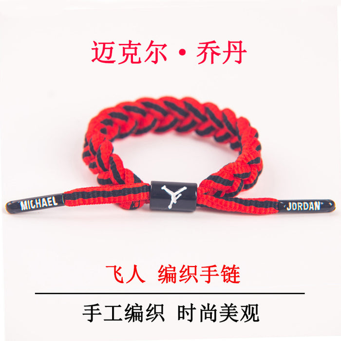 Wholesale NBA star bracelet basketball sports braided bracelet MOQ≥2 JDC-BT-KuG003