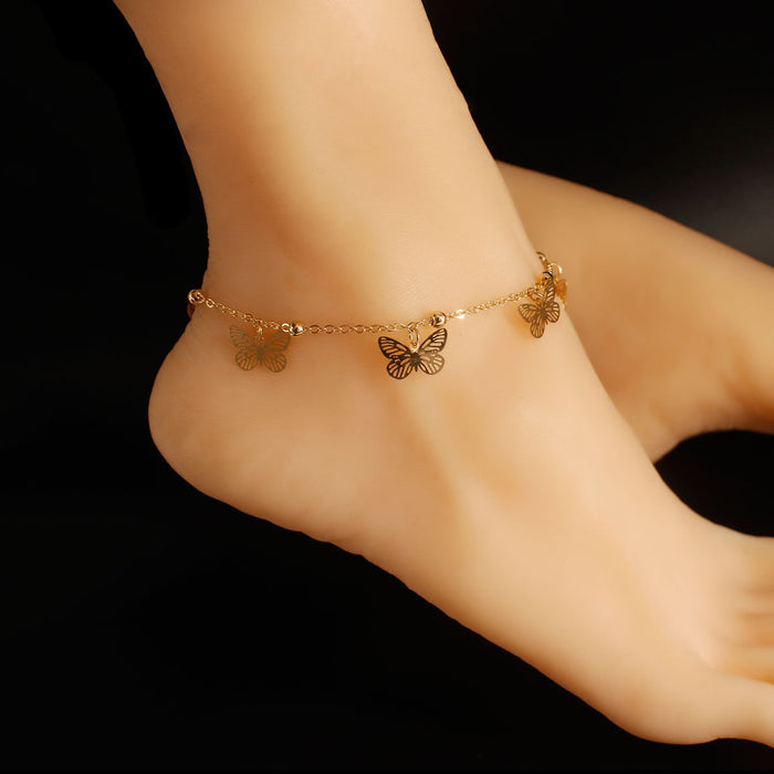 Jewelry WholesaleWholesale cutout butterfly anklets JDC-AS-ZW014 Anklets 佐文 %variant_option1% %variant_option2% %variant_option3%  Factory Price JoyasDeChina Joyas De China