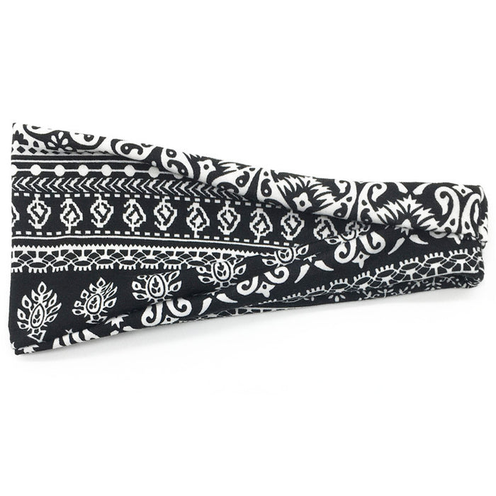 Wholesale Headband Fabric Sports Yoga Sweat-wicking Cotton Print JDC-HD-GuanY003