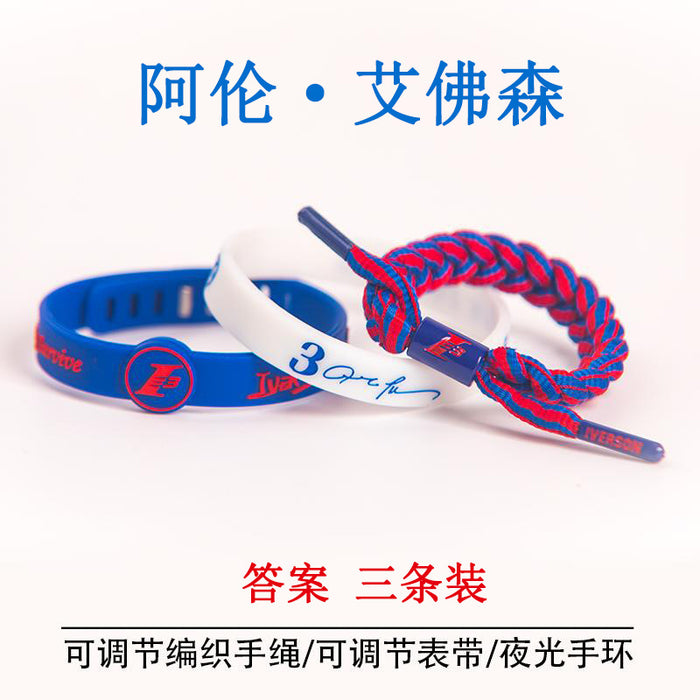 Wholesale basketball star bracelet silicone luminous bracelet SET MOQ≥2 JDC-BT-KuG002