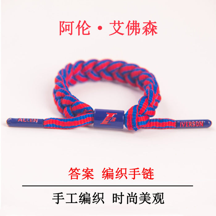 Wholesale NBA star bracelet basketball sports braided bracelet MOQ≥2 JDC-BT-KuG003