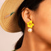 Jewelry WholesaleWholesale pearl flower earrings JDC-ES-C464 Earrings 陌茗 %variant_option1% %variant_option2% %variant_option3%  Factory Price JoyasDeChina Joyas De China
