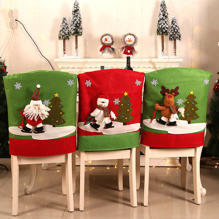 Tapa decorativa al por mayor cubierta de silla de Navidad MOQ≥2 JDC-DCN-MING002