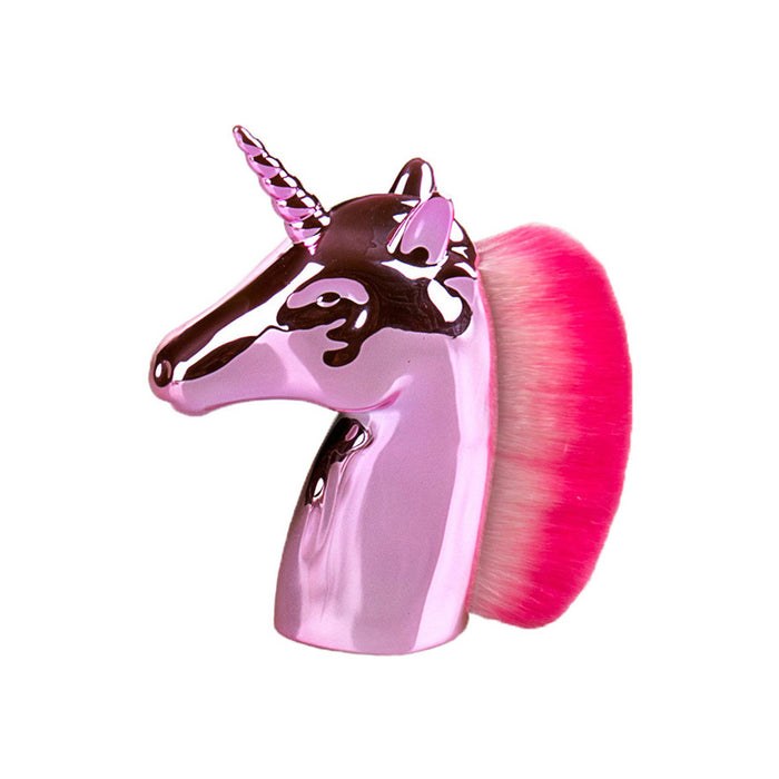 Wholesale Makeup Brush Foundation Brush Single Horse Head Unicorn Rayon Plastic MOQ≥3 JDC-MB-YXN001