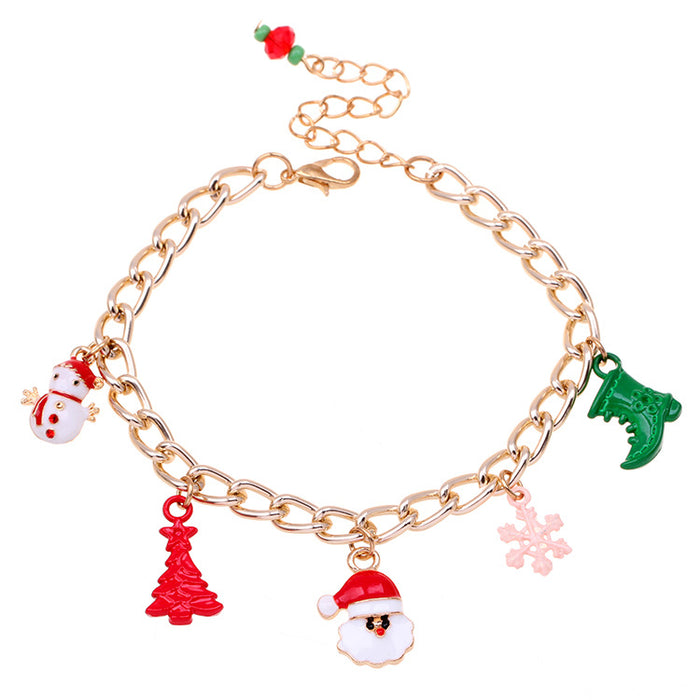 Wholesale Bracelet Alloy Christmas Tree Elk Bracelet MOQ≥2 JDC-BT-HaoL029