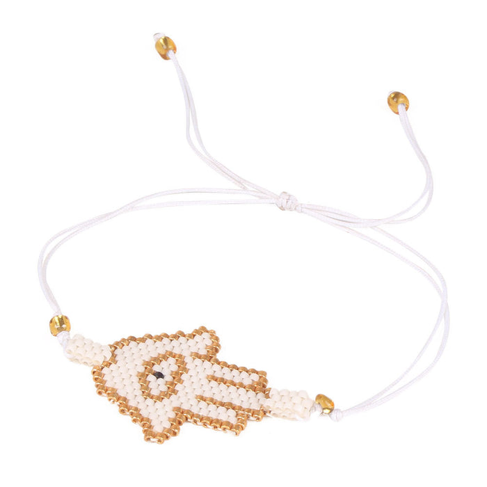Wholesale Boho Ethnic Shell Geometric Beaded Miyuki Rice Beads Braided Bracelet JDC-BT-GBH106