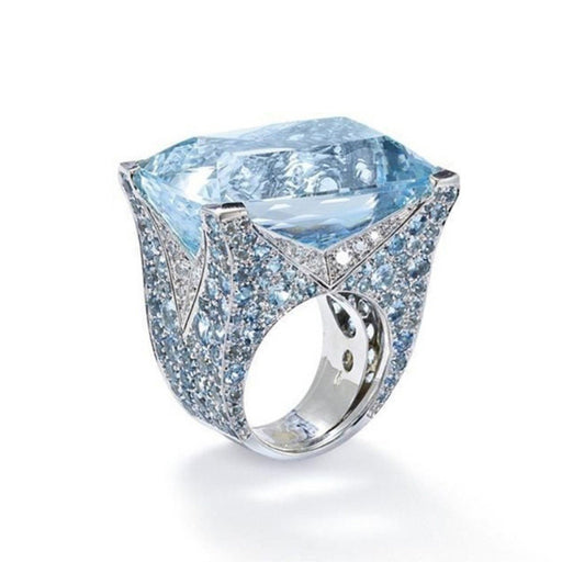 Jewelry WholesaleWholesale Blue Zircon Alloy Rings JDC-RS-MiMeng076 Rings 米萌 %variant_option1% %variant_option2% %variant_option3%  Factory Price JoyasDeChina Joyas De China