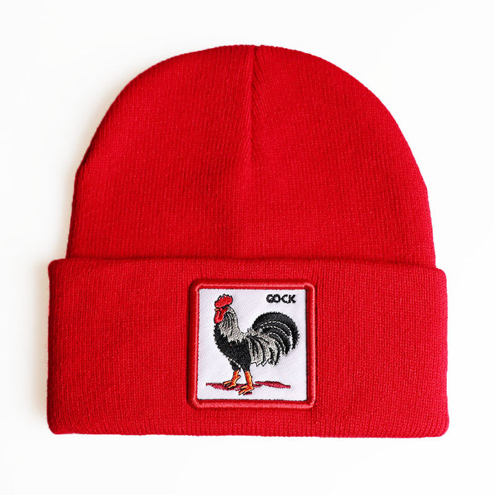 Wholesale Hats Acrylic Animal Cock Embroidered Knitted Hats (F) JDC-FH-LvH003