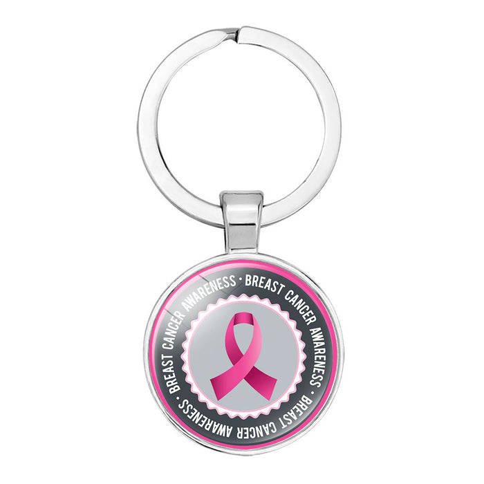 Wholesale Breast Cancer Care Alloy Keychain JDC-KC-NingX023