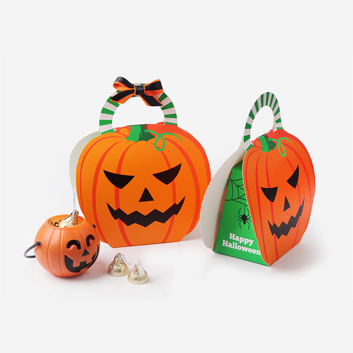 Wholesale Jewelry Packaging Paper Halloween Pumpkin Ghost Gift Bag JDC-JP-HuaiB006