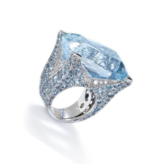 Jewelry WholesaleWholesale Blue Zircon Alloy Rings JDC-RS-MiMeng076 Rings 米萌 %variant_option1% %variant_option2% %variant_option3%  Factory Price JoyasDeChina Joyas De China