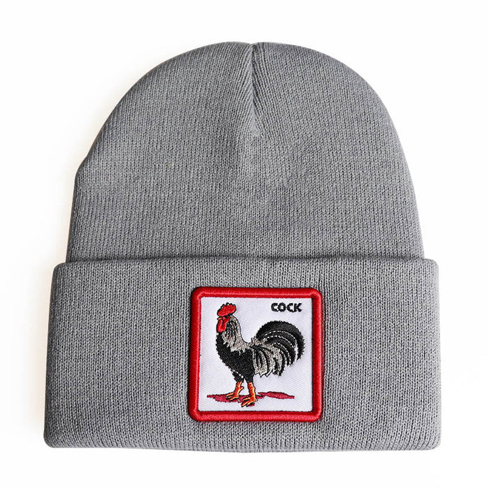 Wholesale Hats Acrylic Animal Cock Embroidered Knitted Hats (F) JDC-FH-LvH003
