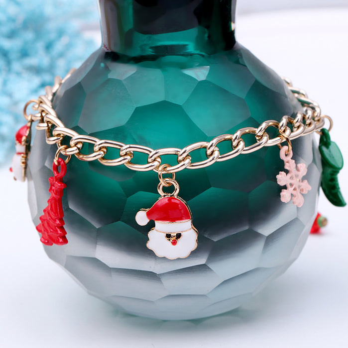 Wholesale Bracelet Alloy Christmas Tree Elk Bracelet MOQ≥2 JDC-BT-HaoL029