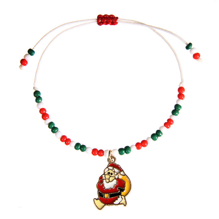 Wholesale Bracelet Alloy Beaded Rice Beads Santa Bracelet MOQ≥2 JDC-BT-HaoL030