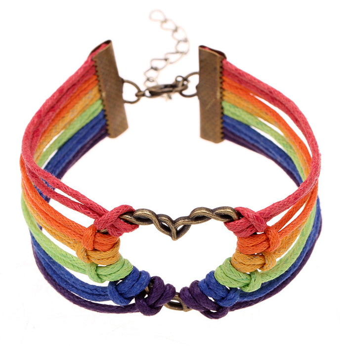 Joyería al por mayor Love gay tejido gay arcoirbow color lgbt arcoirbow pulvel moq≥2 jdc-bt-haol003