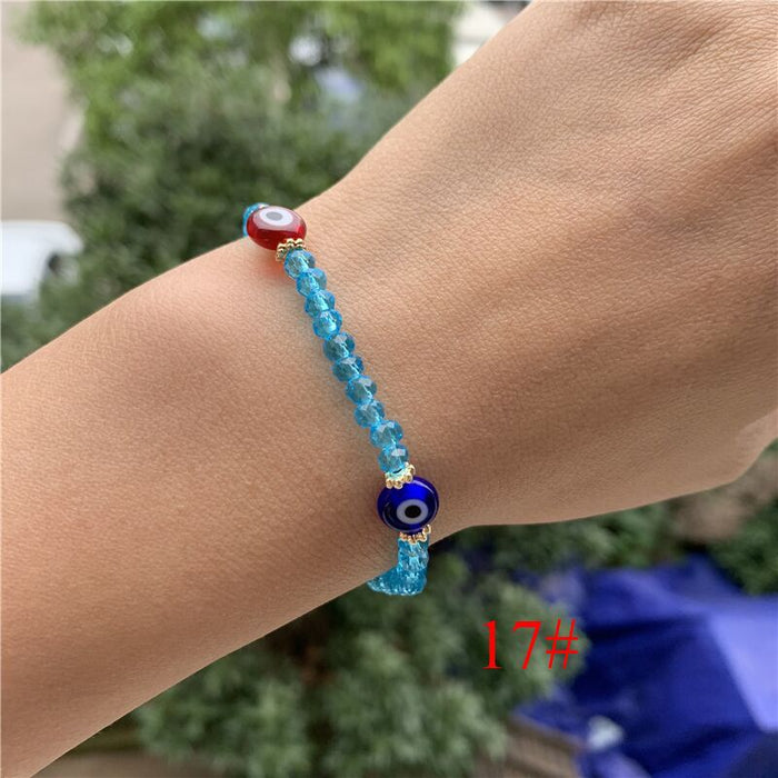 Wholesale diy multicolor bracelet geometric faceted crystal beads JDC-BT-HuiH001