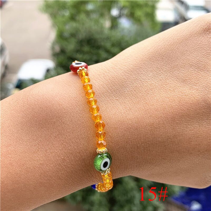 Wholesale diy multicolor bracelet geometric faceted crystal beads JDC-BT-HuiH001