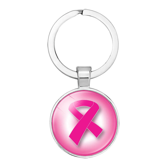 Llavero de aleación de atención de cuidado del cáncer de mama al por mayor JDC-KC-GINEX023