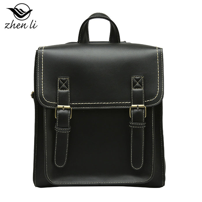 Wholesale Backpack PU College Style Square Messenger Bag JDC-BP-ZLD004
