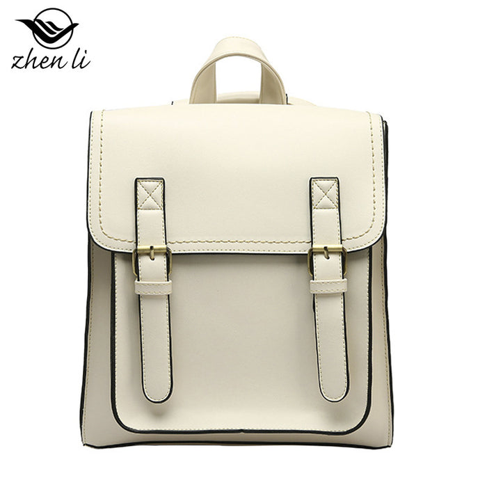 Wholesale Backpack PU College Style Square Messenger Bag JDC-BP-ZLD004