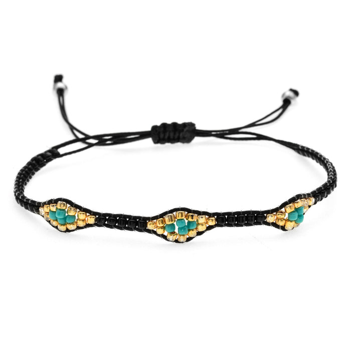 Wholesale Rice Beads Wax Thread Braided Adjustable Bracelet JDC-BT-ZheQ018