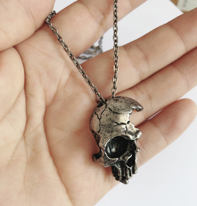Wholesale Necklace Alloy Vintage Half Skull JDC-NE-MiaoQ002