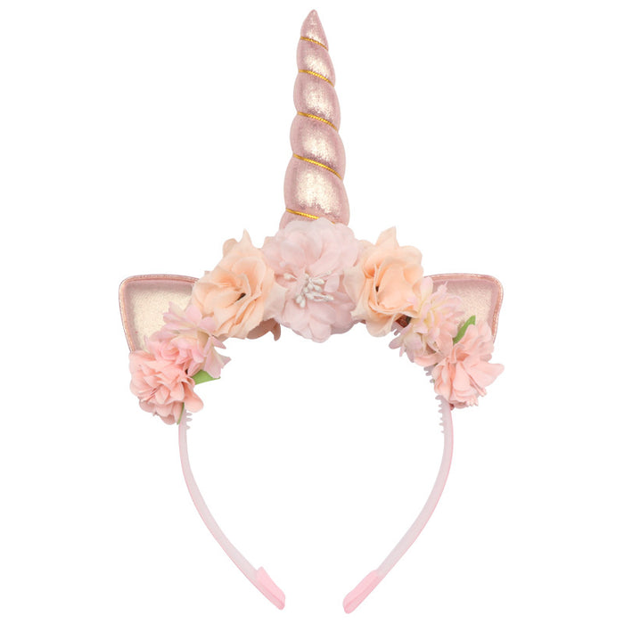 Wholesale Headband Fabric Unicorn Headband Simulation Flower Party Ball Kids MOQ≥5pcs JDC-HD-Gen001