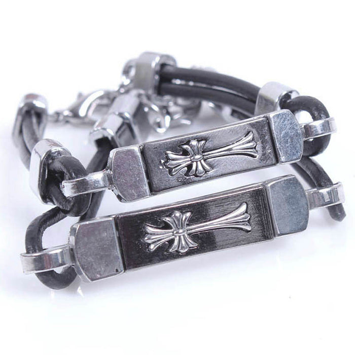 Wholesale Bracelet Men's Alloy Leather Cross JDC-BT-QiN033