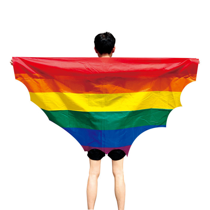 Wholesale LGBT Pride Day Polyester Flag Cape JDC-FG-WuFu002