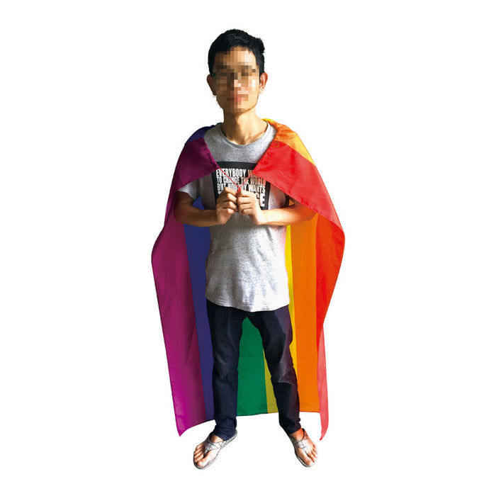Wholesale LGBT Pride Day Polyester Flag Cape JDC-FG-WuFu002