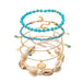 Jewelry WholesaleWholesale alloy heart-shaped eye rice bead woven shell multilayer Anklet JDC-AS-C129 Anklet 陌茗 %variant_option1% %variant_option2% %variant_option3%  Factory Price JoyasDeChina Joyas De China