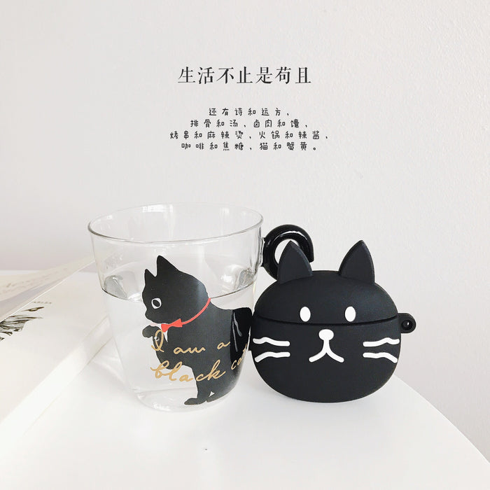 Wholesale Airpods1/2 Headphone Case Silicone Cute Big Face Cat JDC-EPC-NYJ003
