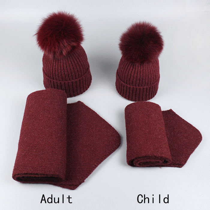 Wholesale Scarf Hat Two-piece Cotton Acrylic thickening keep warm JDC-SF-Kaip009