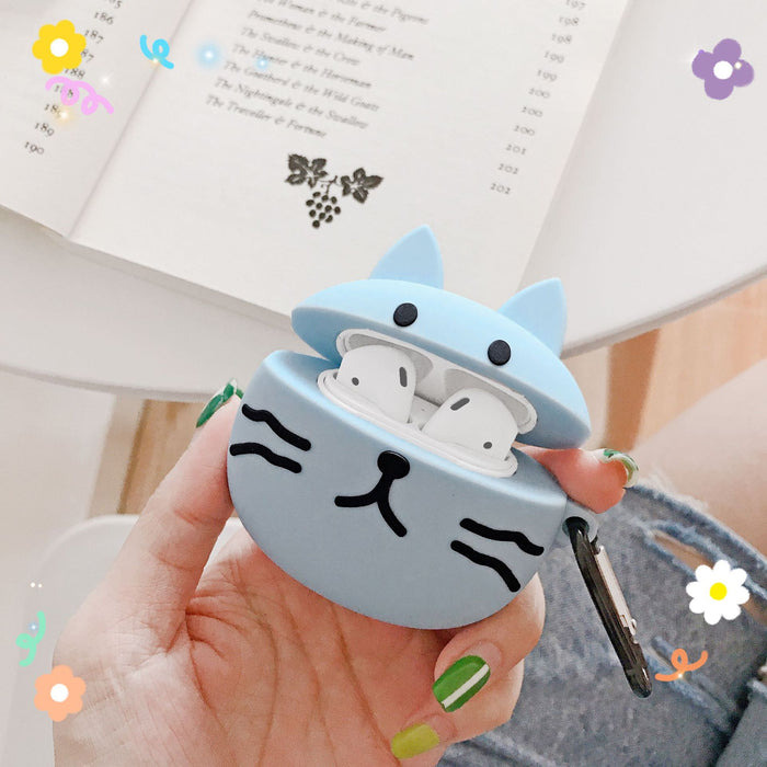Wholesale Airpods1/2 Headphone Case Silicone Cute Big Face Cat JDC-EPC-NYJ003