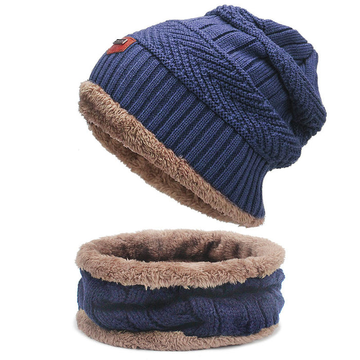 Sombrero de bufanda al por mayor Dos piezas engrosamiento acrílico de algodón JDC-SF-KAIP012