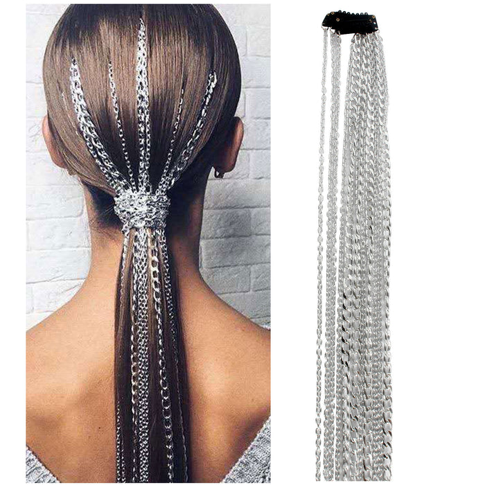 Wholesale Wig Extension Chain Silver Plated Tassel Hair Chain JDC-WS-TC001