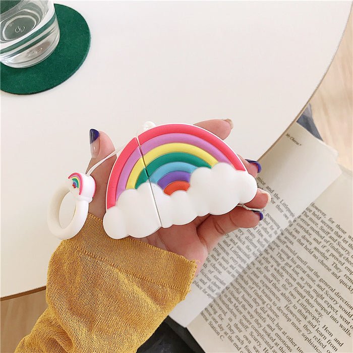 Wholesale Headphone Case Silicone Cute Rainbow Clouds Protective Cover JDC-EPC-YSD028