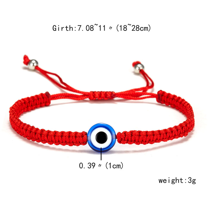 Wholesale Alloy Bracelet Blue Eye Evil Eye Red Rope Braided JDC-BT-YinH013