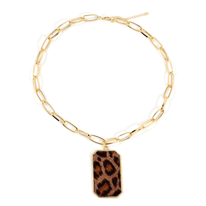 Wholesale Necklaces Alloy Leopard Print JDC-NE-YiD064