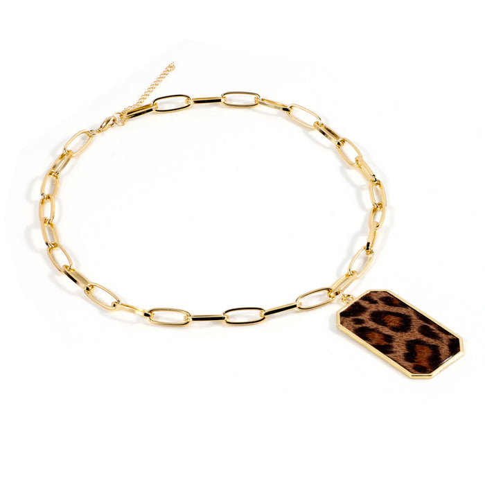 Wholesale Necklaces Alloy Leopard Print JDC-NE-YiD064