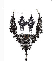 Jewelry WholesaleWholesale vintage black lace necklace JDC-NE-FYi003 Necklaces 丰翼 %variant_option1% %variant_option2% %variant_option3%  Factory Price JoyasDeChina Joyas De China