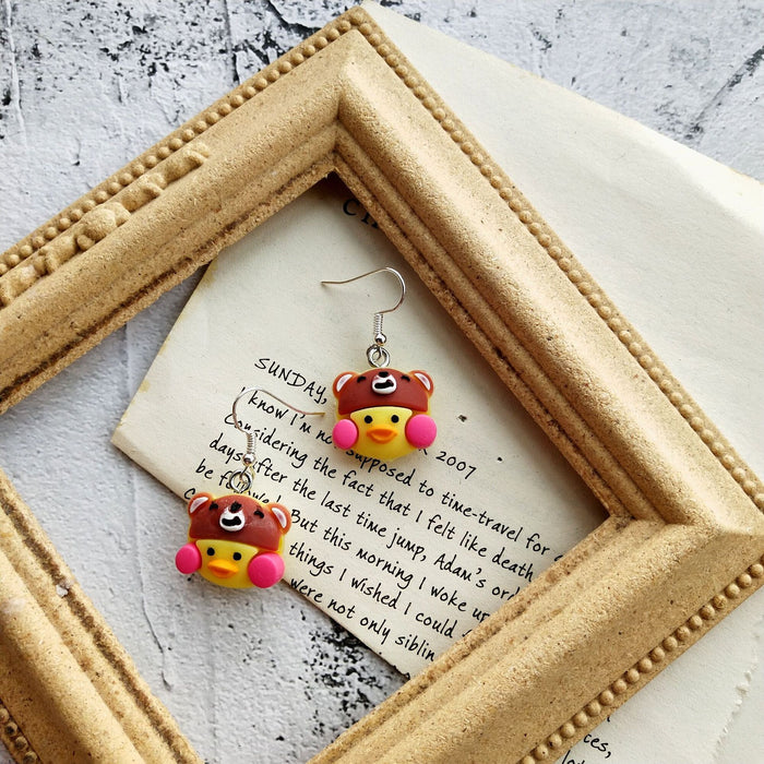 Wholesale Earrings Alloy Cute Toot Mouth Stereo Earrings MOQ≥2 JDC-ES-Shier025