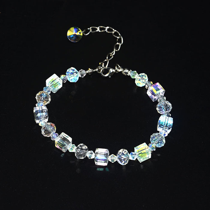 Wholesale Bracelet Schoolgirl Square Crystal Bracelet Ring Exquisite Luxury Fashion Bracelet MOQ≥3 JDC-BT-ManS013