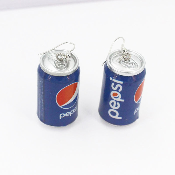 Wholesale Acrylic Sprite Cola Fanta Can Earrings MOQ≥2 JDC-ES-qiuge001